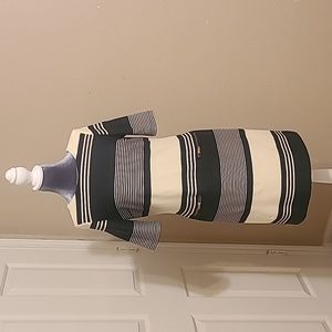 Black and Tan Stripped Dress